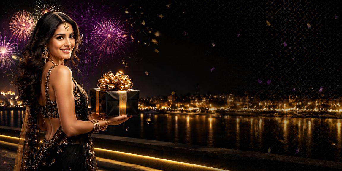 Ahmedabad riverfront lit up at night discussing VIP bonuses